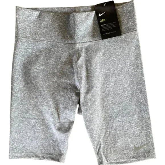 NWT Nike Sportswear Essential Women's High Waist Bike Shorts Gray Size UK 4-12 - Picture 1 of 4